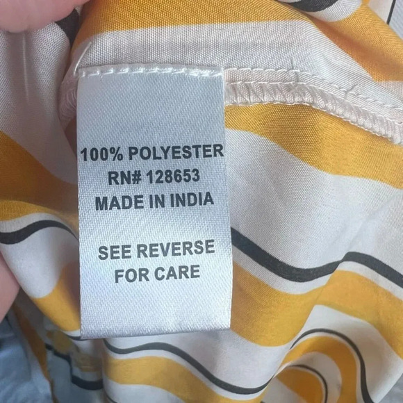 Ellen‎ Weaver NWT Spaghetti Strap Wide Leg Boho Striped Jumpsuit Size Small - Picture 11 of 12